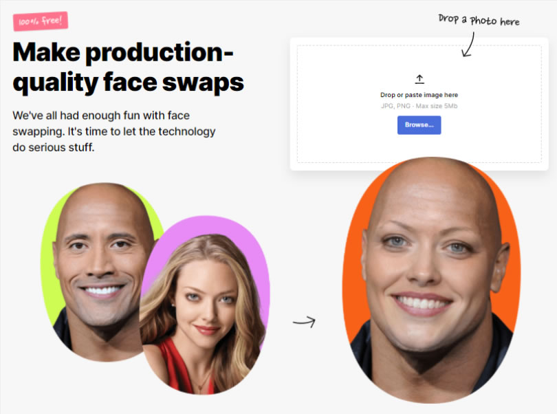 AI Face Swapper 人物圖片換臉免費線上服務