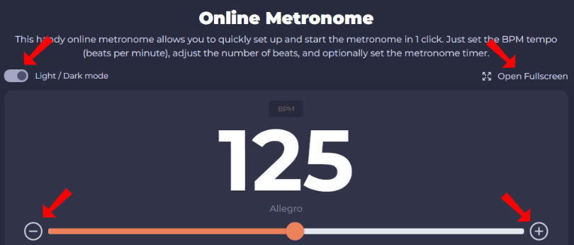 Online Metronome 有瀏覽器就可用的節拍器