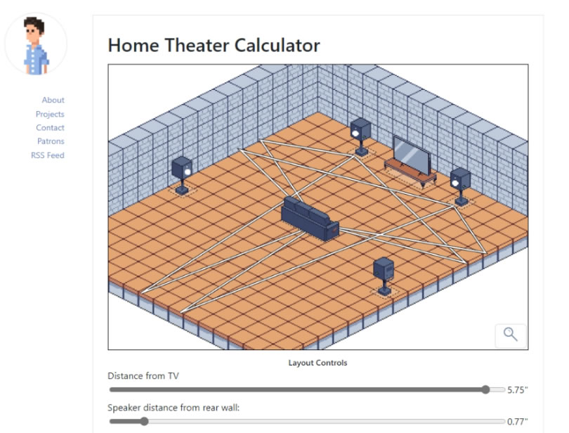Home Theater Calculator 家庭劇院揚聲器位置計算器