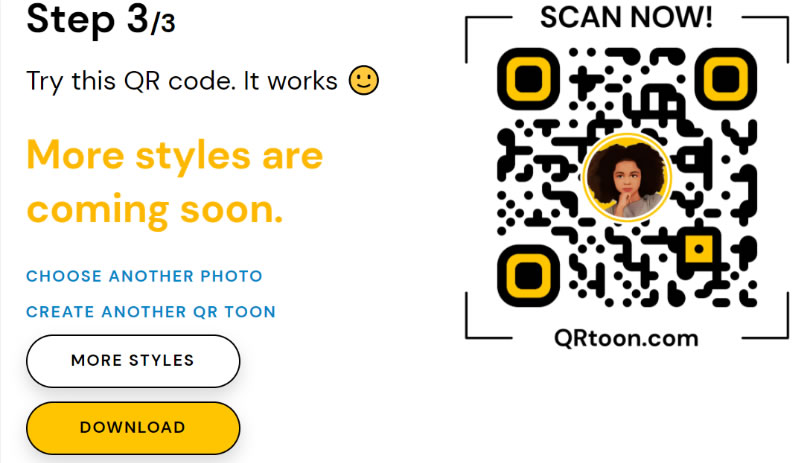 QRtoon 在 QR Code 內放入卡通化頭像