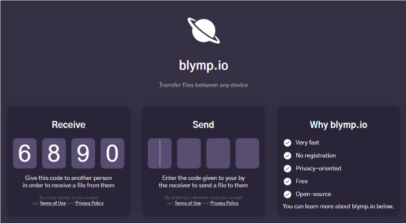 blymp.io 使用瀏覽器就可以在不同裝置間傳送檔案