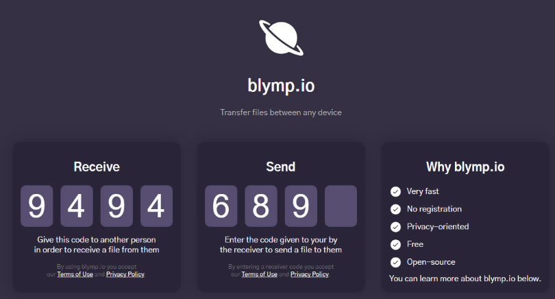 blymp.io 使用瀏覽器就可以在不同裝置間傳送檔案