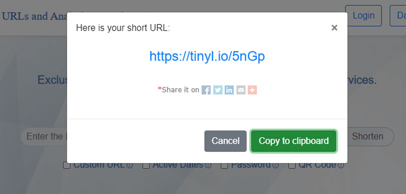 Tinyl.io 可自訂開啟密碼及有效時間的縮短網址免費服務