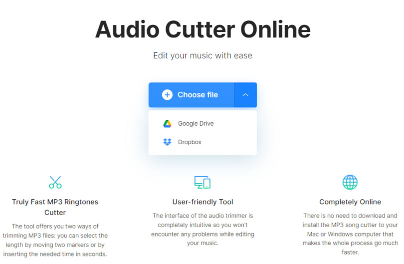 Audio Cutter Online 可用來裁切 MP3 及轉檔的免費線上工具
