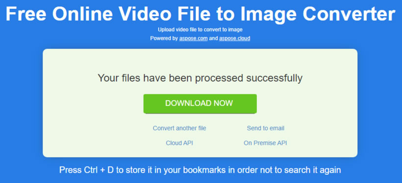 Video file to Image Converter 從影片轉出圖片的免費線上服務