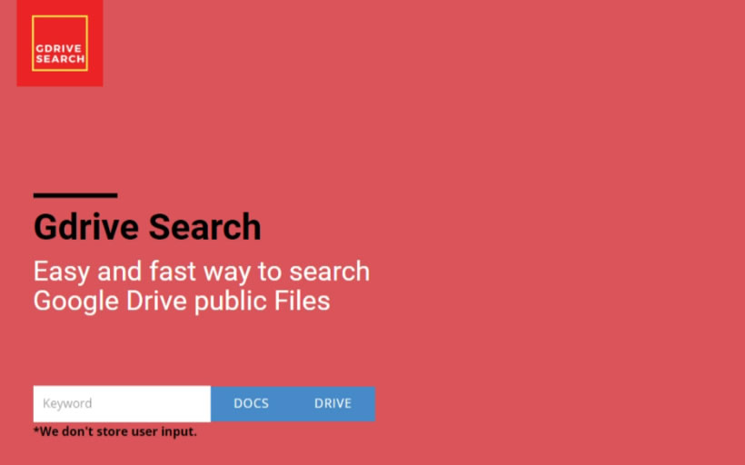 Gdrive Search 搜尋在 Google 雲端硬碟公開的文件檔案