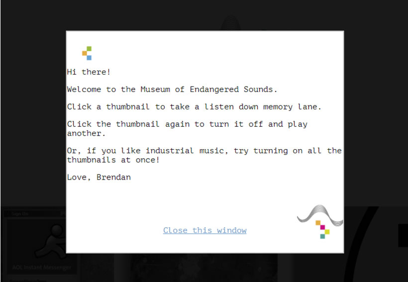 Museum of Endangered Sounds 一個可回顧舊設備或技術所產生的聲音網站