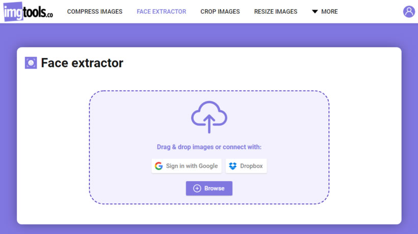 Face extractor 可提取圖片中所有人臉成單一圖檔的線上免費服務