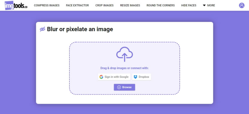 Blur or pixelate an image 可自由圈選圖片要遮蔽位置的免費服務