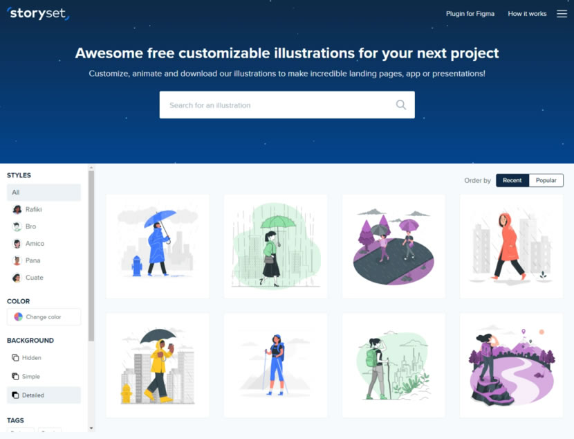 Storyset 提供可線上編輯或動態化的插畫圖