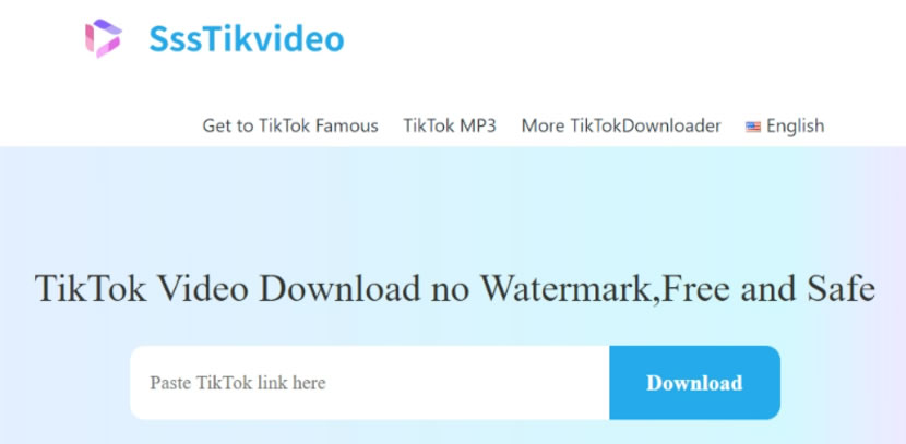 SssTikvideo 無浮水印的 TikTok 影片下載免費服務