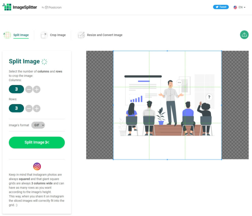 ImageSplitter 免費且直觀的線上圖片分割器