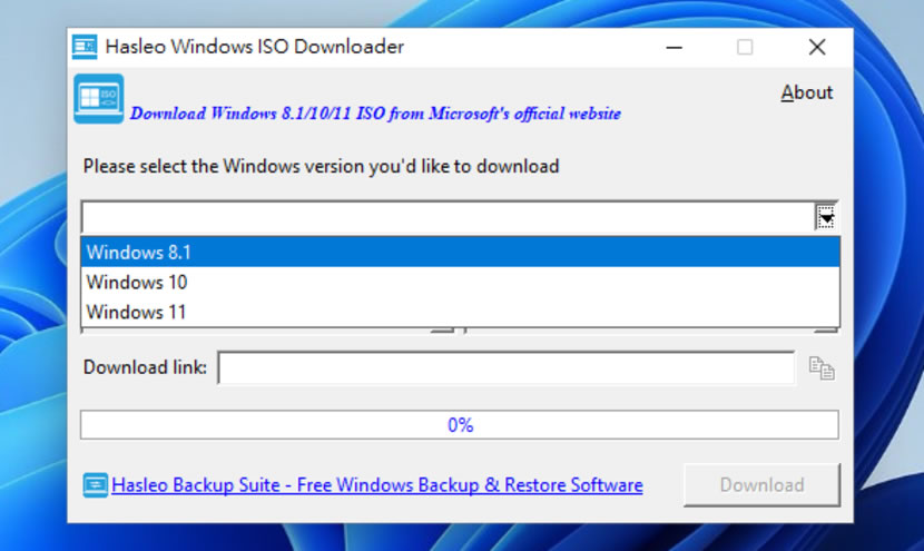 Hasleo Windows ISO Downloader 幫你從微軟網站下載原版 Windows ISO 檔