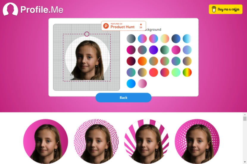 Profile Me 可套用 60種背景圖的圓形圖片產生器