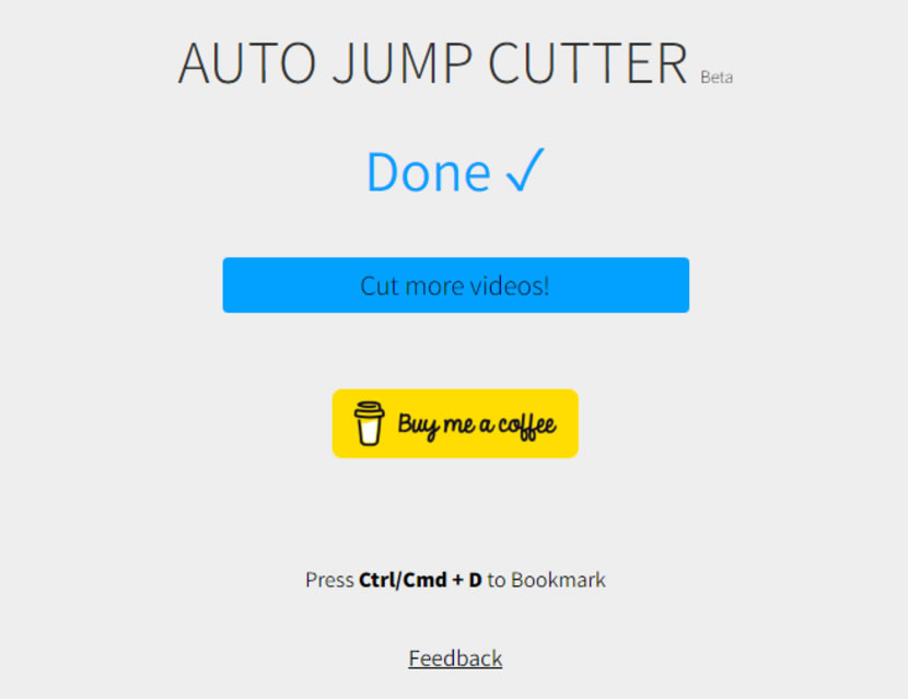 AUTO JUMP CUTTER 影片粗剪線上工具 快速移除影片中沒有聲音的片段