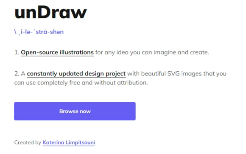 unDraw 提供可互動顏色且可商用的優質插圖 SVG,PNG 免費下載