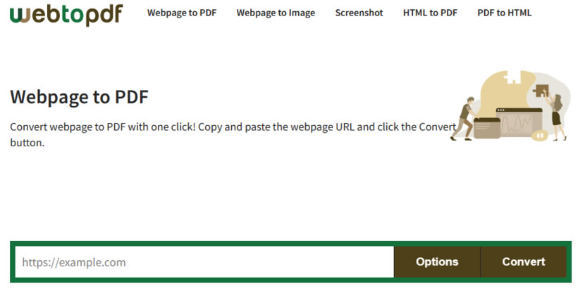 WebtoPDF 輸入網址就可將網頁轉成 PDF檔