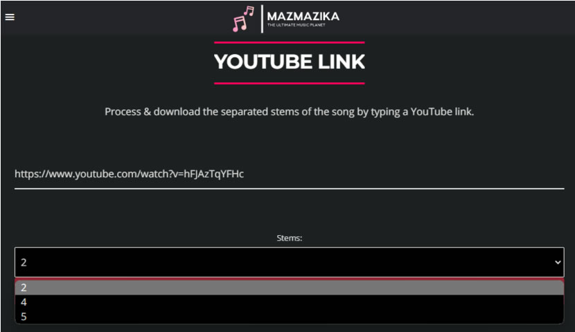 MazMazika Vocal Remover 線上去除 YouTube 影片人聲工具，將歌曲中的聲音和音樂分離出來
