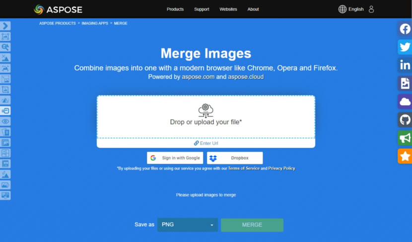 ASPOSE Merge Images 合併多張圖片免費線上工具 可自訂方向與行、列數