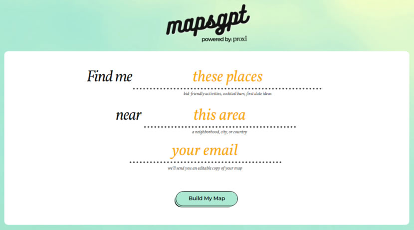 MapsGPT 在地圖上使用 OpenAI 找出關鍵字內的相關地點