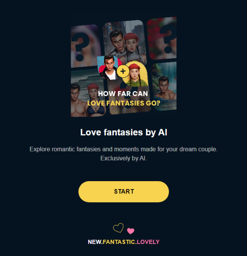 Love fantasies by AI 合成任兩張人像圖片成漫畫風格的免費線上服務