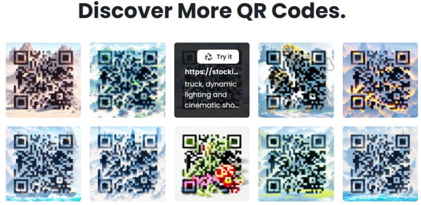Stockimg AI 線上建立具有圖畫風格的 QR Code