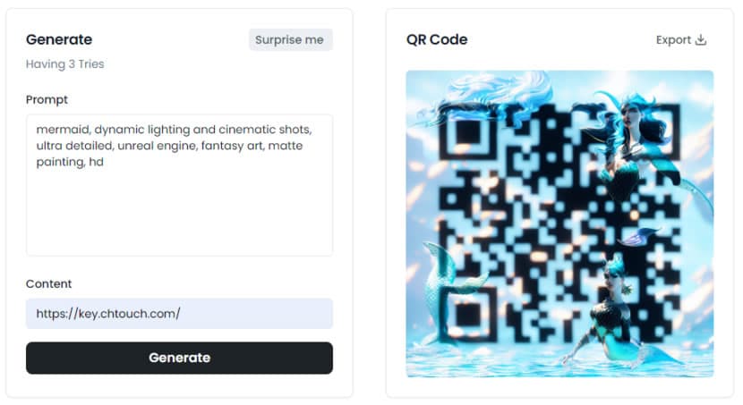 Stockimg AI 線上建立具有圖畫風格的 QR Code