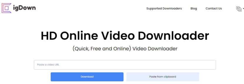 igDown 免費網路影音下載工具，支援 YT、IG、TikTok 等 40 多個網站