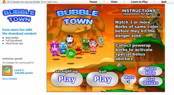 Bubble Town 好玩的微軟 MSN 線上泡泡城免費射擊益智遊戲