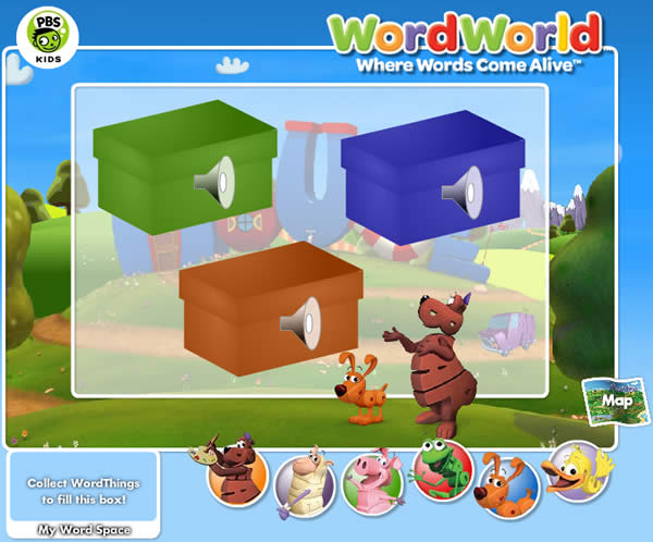 ｢Pbskids - WordWorld｣ 英文字母學習遊戲