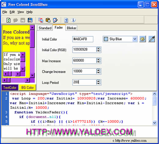 Free Colored ScrollBars 瀏覽器彩色滾動條(ScrollBar) CSS 及 JavaScript 特效產生器