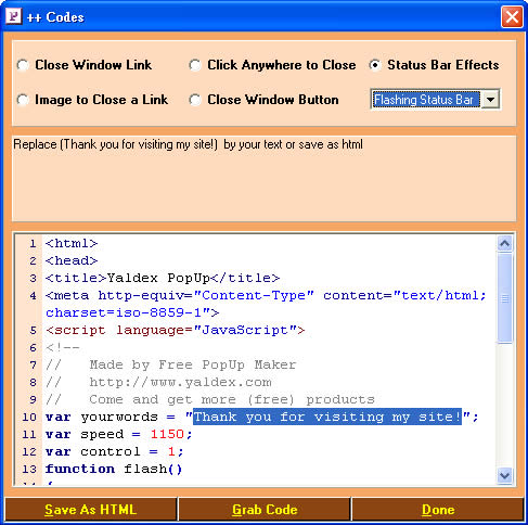 Free PopUp Maker 建立彈出網頁的 JavaScript 程式碼產生器