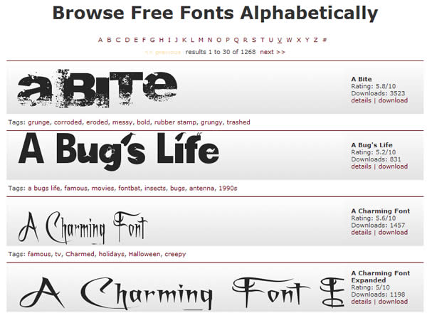 acefreefonts 免費英文字型，可先預覽或直接下載