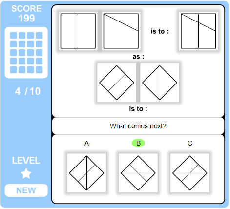 IQ Test 來測試自己的解題能力 - 益智遊戲