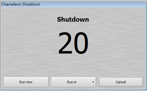 Chameleon Shutdown 電腦定時自動關機、重新開機、鎖定及登出排程工具
