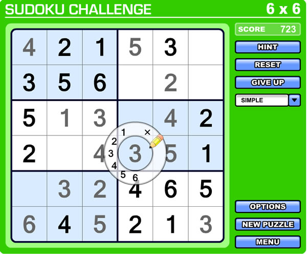 sudokuchallenge 好玩的數字排列組合益智遊戲