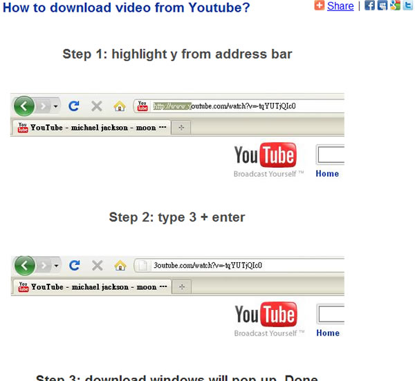 3outube.com 方便又實用的線上下載 Youtube 影片服務