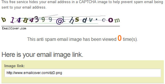 emailcover 線上將電子郵件地址轉換成圖片，減少垃圾電子郵件