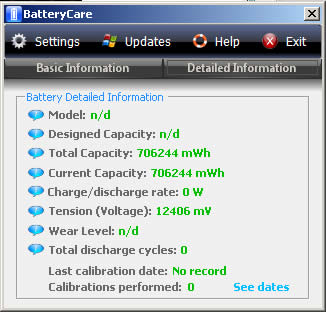 BatteryCare 監測筆記型電腦電池並顯示 CPU 及 硬碟溫度