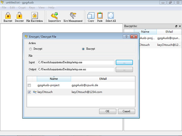 gpg4usb 可針對文章、郵件內容及檔案進行加解密的實用工具(免安裝)