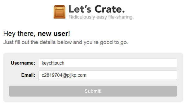 Let′s Crate 操作簡單的拖曳檔案即可上傳並取得檔案分享連結網址服務