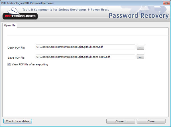 PDF Password Remover Tool 最簡單的移除 PDF 內的密碼保全工具