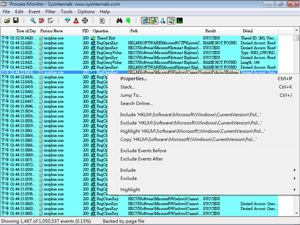 Process Monitor 系統處理程序監控與分析工具(免安裝)