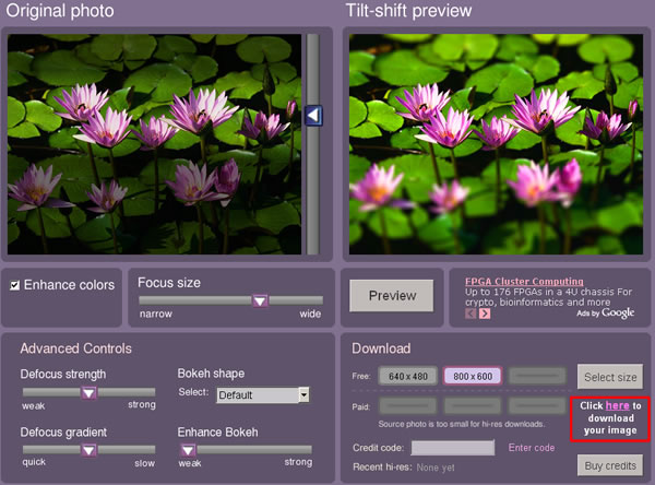 TiltShift Maker 為照片加入移軸鏡特效，凸顯照片聚焦點