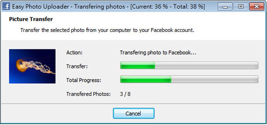 Easy Photo Uploader 可使用滑鼠右鍵來快速大量上傳相片到 Facebook