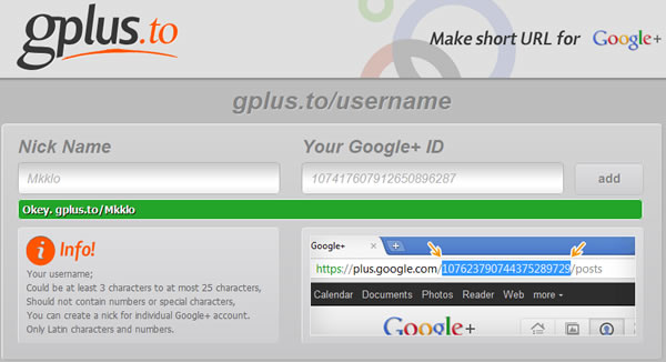 gplus.to Google+ 專用的縮短網址服務