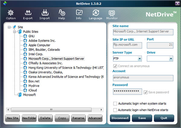 NetDrive 將 FTP 站台掛載成網路磁碟機，方便在檔案總管中應用