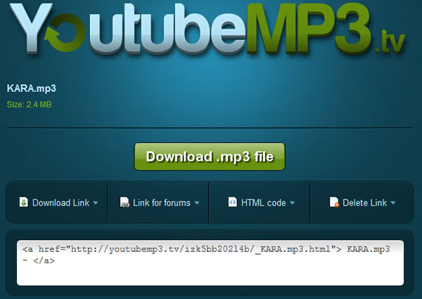 YoutubeMP3.tv 線上 Youtube 影片轉 MP3 服務