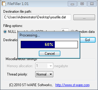 FileFiller 幫你建立測試時所用的大型檔案(免安裝)
