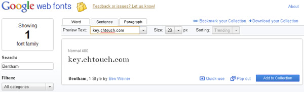 Font Comparer - Google Web 字型線上預覽服務